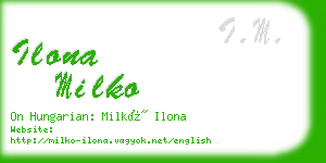 ilona milko business card